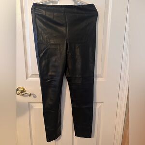 Black Faux Leather Pants
